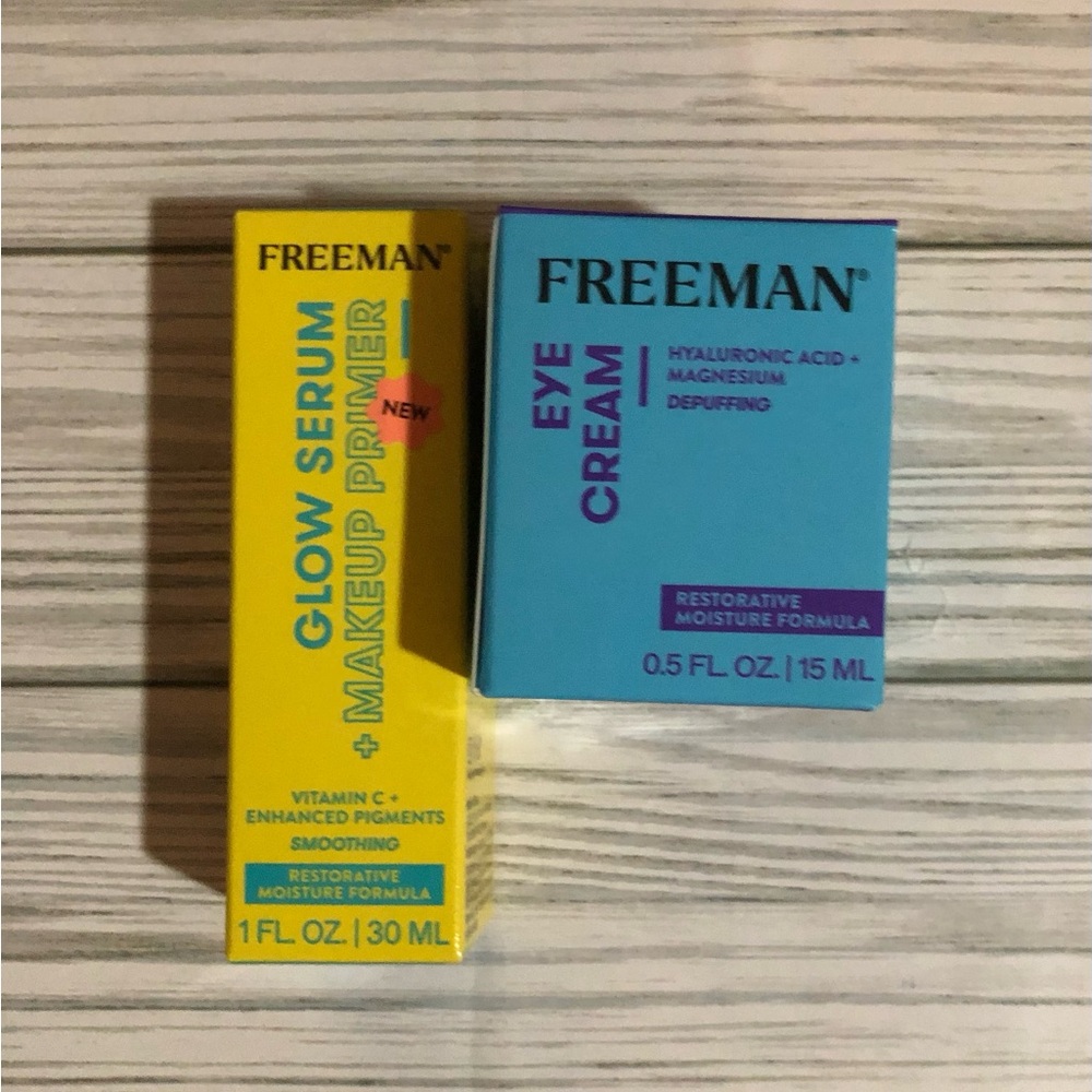 FREEMAN GLOW SERUM MAKEUP PRIMER & EYE CREAM  (Set of 2)